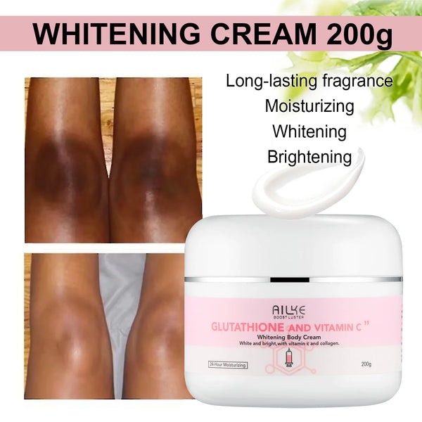 AILKE Whitening Remove Black Spots Facial Cream Body Glutathion Vitamin C Black Skin Face New